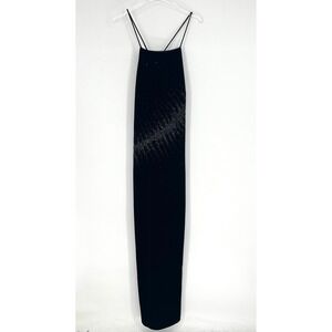 Vtg Velvet Maxi Dress Womens 14 Beaded Fairy Glam Y2K Formal‎ Evening Gown